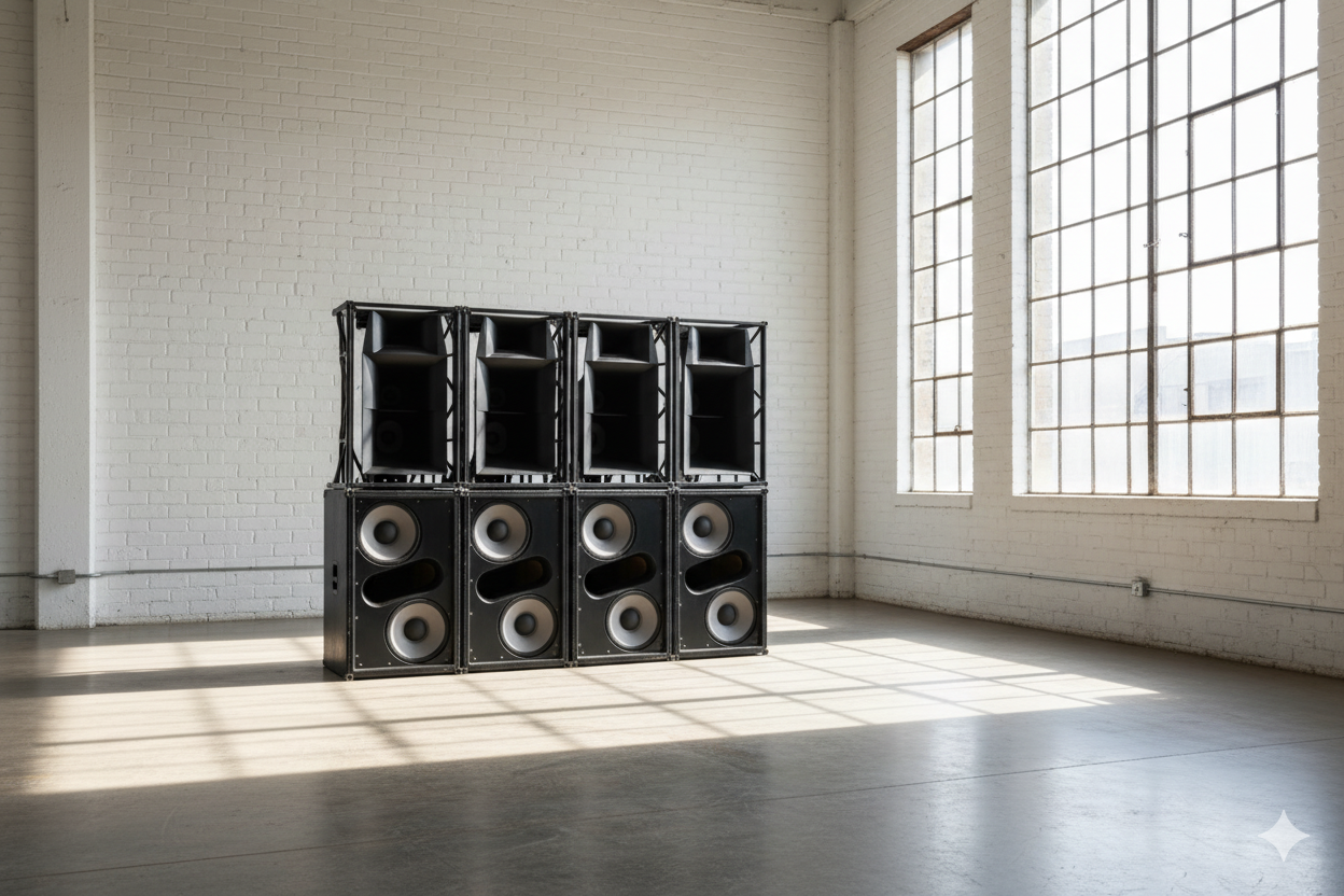 Stack JBL HLA dans une salle